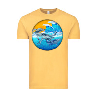 Vintage Mustard humpback whale Vintage Tee - BarkalooDesign