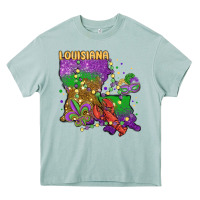 Arona mardi gras louisiana map Heavy Core Tee - MaliasSmallBusiness