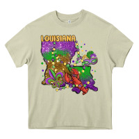 Mossy mardi gras louisiana map Heavy Core Tee - MaliasSmallBusiness