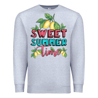 Heather Grey sweet summer time lemonade Premium Sweatshirt - BundleAndBundleShop