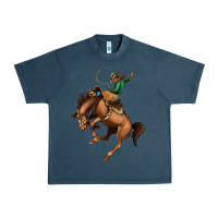 Midnight Navy Bucking Bronco Rodeo Urban Heavy Tee - Bettercallsaul