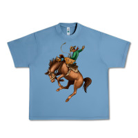 Pebble Blue Bucking Bronco Rodeo Urban Heavy Tee - Bettercallsaul