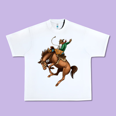 Bucking Bronco Rodeo Urban Heavy Tee Designed By Bettercallsaul