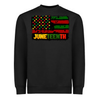 Black juneteenth american flag Heavyweight Sweatshirt - CowGirlArtShop