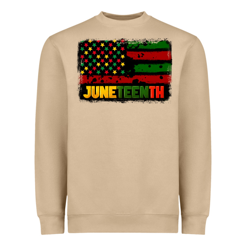 Juneteenth American Flag Heavyweight Sweatshirt by CowGirlArtShop | Teevron