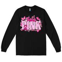 Black Think pink Long Sleeve Tee - NancyCooperArtShop
