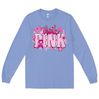 Colony Blue Think pink Long Sleeve Tee - NancyCooperArtShop