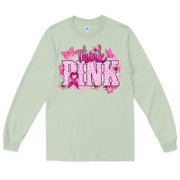 Matcha Think pink Long Sleeve Tee - NancyCooperArtShop