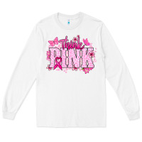 White Think pink Long Sleeve Tee - NancyCooperArtShop