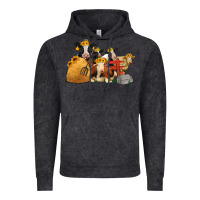 Vintage Black farm animals with sunflower headbands Vintage Hoodie - Jasminsmagicworld