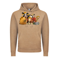 Vintage Coffee farm animals with sunflower headbands Vintage Hoodie - Jasminsmagicworld