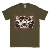 Army Green Cowhide Leopard Background Classic Tee - JahusDesignShop