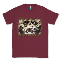 Burgundy Cowhide Leopard Background Classic Tee - JahusDesignShop