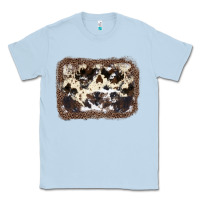 Dusty Blue Cowhide Leopard Background Classic Tee - JahusDesignShop