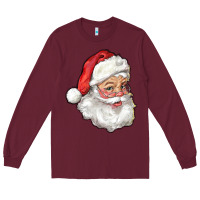 Burgundy Santa Claus Long Sleeve Tee - RanaPortraitStore