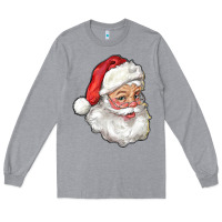Heather Grey Santa Claus Long Sleeve Tee - RanaPortraitStore