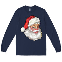 Navy Santa Claus Long Sleeve Tee - RanaPortraitStore