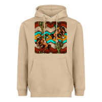 Mushroom native american aztec seamless pattern 5 Heavyweight Hoodie - BundleAndBundleShop