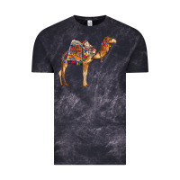 Cloud Black camel with colorful saddle Vintage Tee - BarkalooDesign