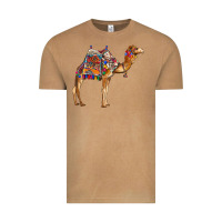Vintage Camel camel with colorful saddle Vintage Tee - BarkalooDesign