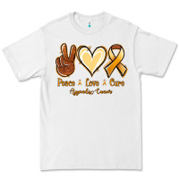 White Peace love cure Appendix Cancer Premium Tee - NancyCooperArtShop