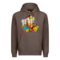 Coffee Softball Frappe Coffee Premium Hoodie - FaDigitalArtStudio
