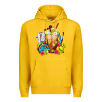 Lemon Softball Frappe Coffee Premium Hoodie - FaDigitalArtStudio