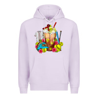 Lilac Softball Frappe Coffee Premium Hoodie - FaDigitalArtStudio