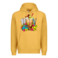 Mustard Softball Frappe Coffee Premium Hoodie - FaDigitalArtStudio