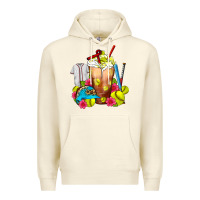 Sandshell Softball Frappe Coffee Premium Hoodie - FaDigitalArtStudio