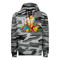 Slate Camo Softball Frappe Coffee Premium Hoodie - FaDigitalArtStudio