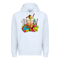 White Softball Frappe Coffee Premium Hoodie - FaDigitalArtStudio