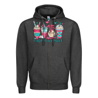 Charcoal Heather cna certified nursing assistant coffee cups Zipper Hoodie - OliviaCreatesArt