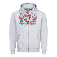 Heather Grey cna certified nursing assistant coffee cups Zipper Hoodie - OliviaCreatesArt