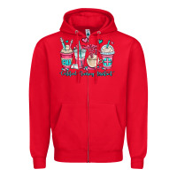 Red cna certified nursing assistant coffee cups Zipper Hoodie - OliviaCreatesArt
