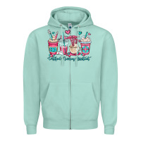 Seafoam cna certified nursing assistant coffee cups Zipper Hoodie - OliviaCreatesArt