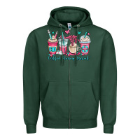 Sports Green cna certified nursing assistant coffee cups Zipper Hoodie - OliviaCreatesArt