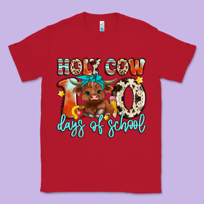 Holy Cow 100 Days Of School Classic Tee Designed By Artiststas