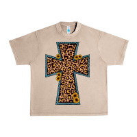 French Oak leopard sunflower cross Urban Heavy Tee - JahusDesignShop