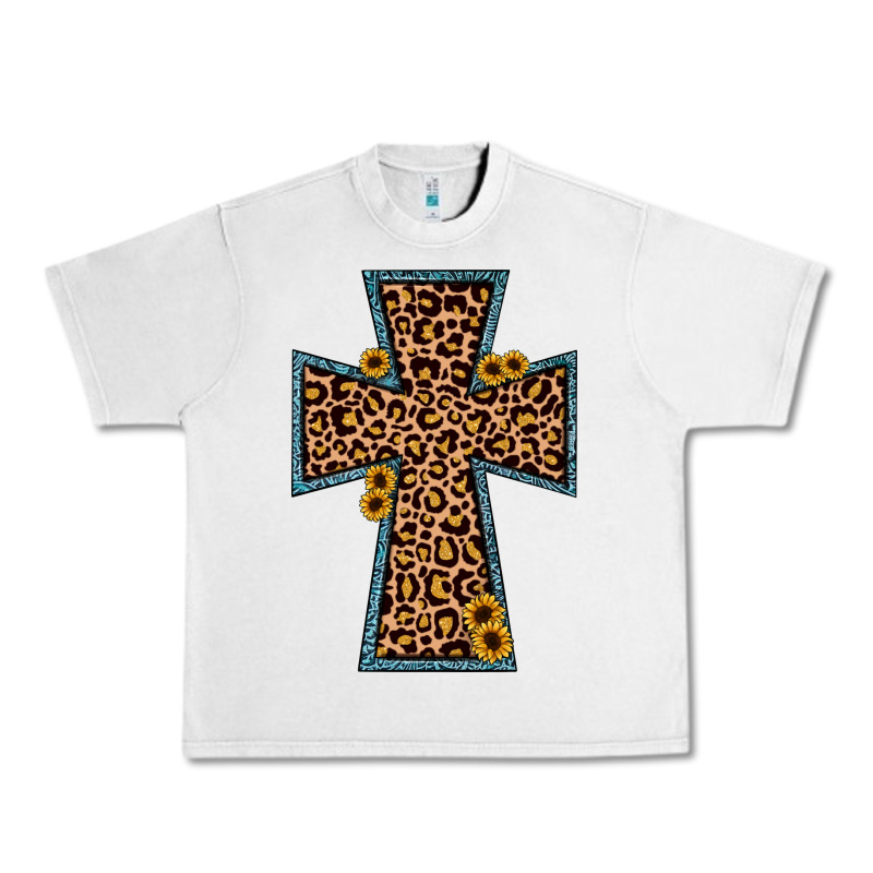 Leopard Sunflower Cross Urban Heavy Tee by JahusDesignShop | Teevron