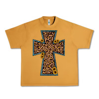 Peanut Butter leopard sunflower cross Urban Heavy Tee - JahusDesignShop