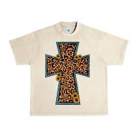 Sandshell leopard sunflower cross Urban Heavy Tee - JahusDesignShop