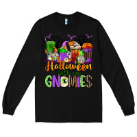 Black Halloween with My Gnomies Coffee Cups Long Sleeve Tee - texasbilliewilder