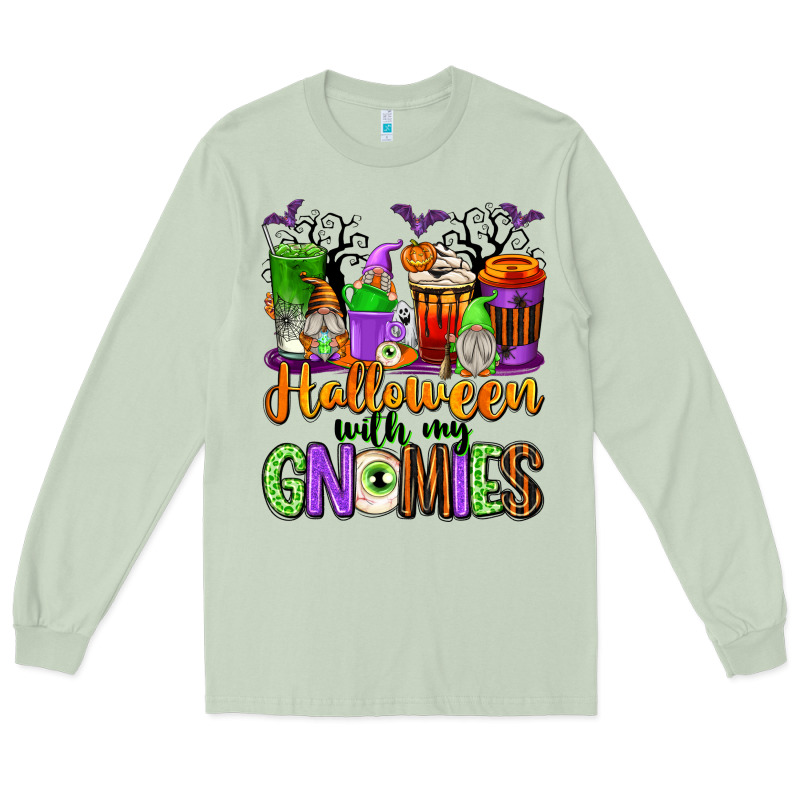 Halloween With My Gnomies Coffee Cups Long Sleeve Tee by texasbilliewilder | Teevron