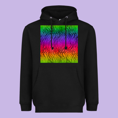 Colorful Tiger Seamless Pattern Heavyweight Hoodie Designed By Bundleandbundleshop