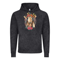 Vintage Black flower cow Vintage Hoodie - Jasminsmagicworld