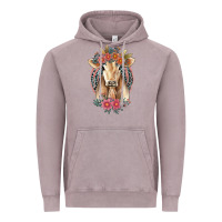 Vintage Zinc flower cow Vintage Hoodie - Jasminsmagicworld