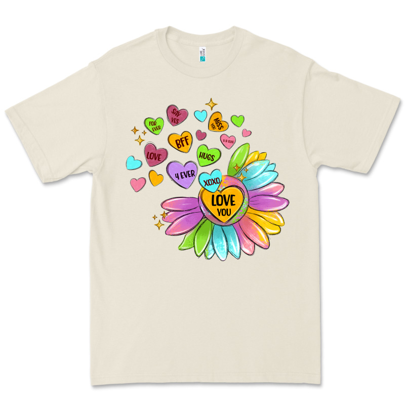 Sunflower Love Hugs Premium Tee by MaliasSmallBusiness | Teevron