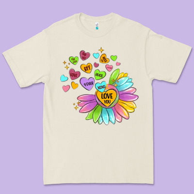 Sunflower Love Hugs Premium Tee Designed By Maliassmallbusiness