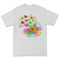 Dove Grey sunflower love hugs Premium Tee - MaliasSmallBusiness